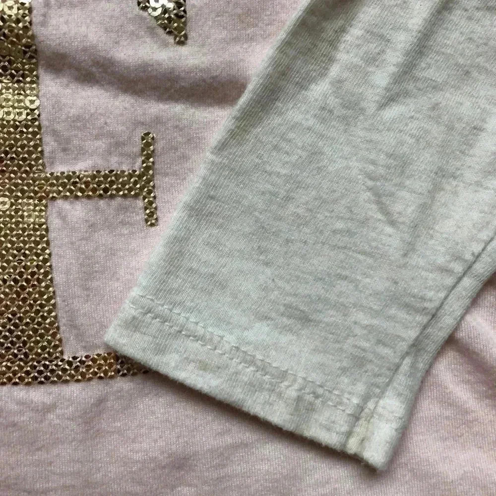 Children’s Place Pink & Grey Sequin Cat Shirt 3T - Picture 2 of 15